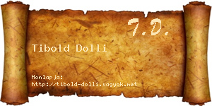 Tibold Dolli névjegykártya